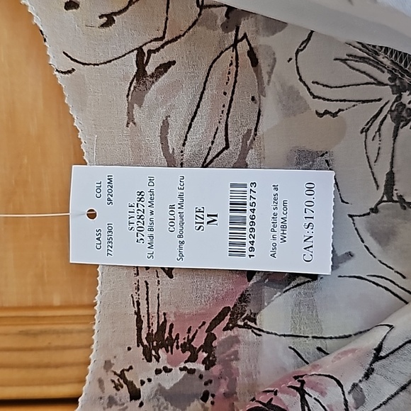 Sleeveless dress with lining, Size M, Spring Bouquet Multi pattern - Picture 3 of 4